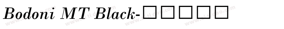 Bodoni MT Black字体转换